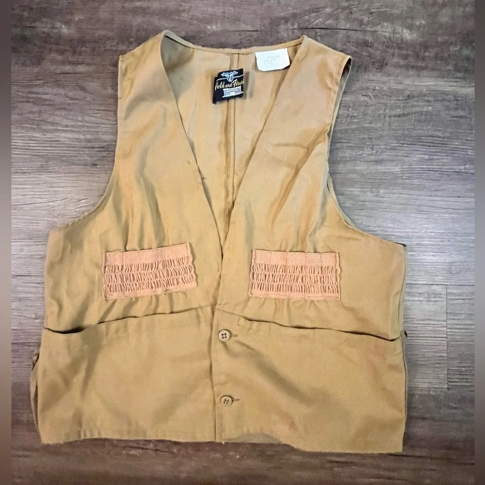 Vintage‎ Field & Fireside Men's Duck Gamebag Vest Medium I7